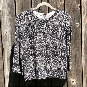 Philosophy black and cream sweater size large